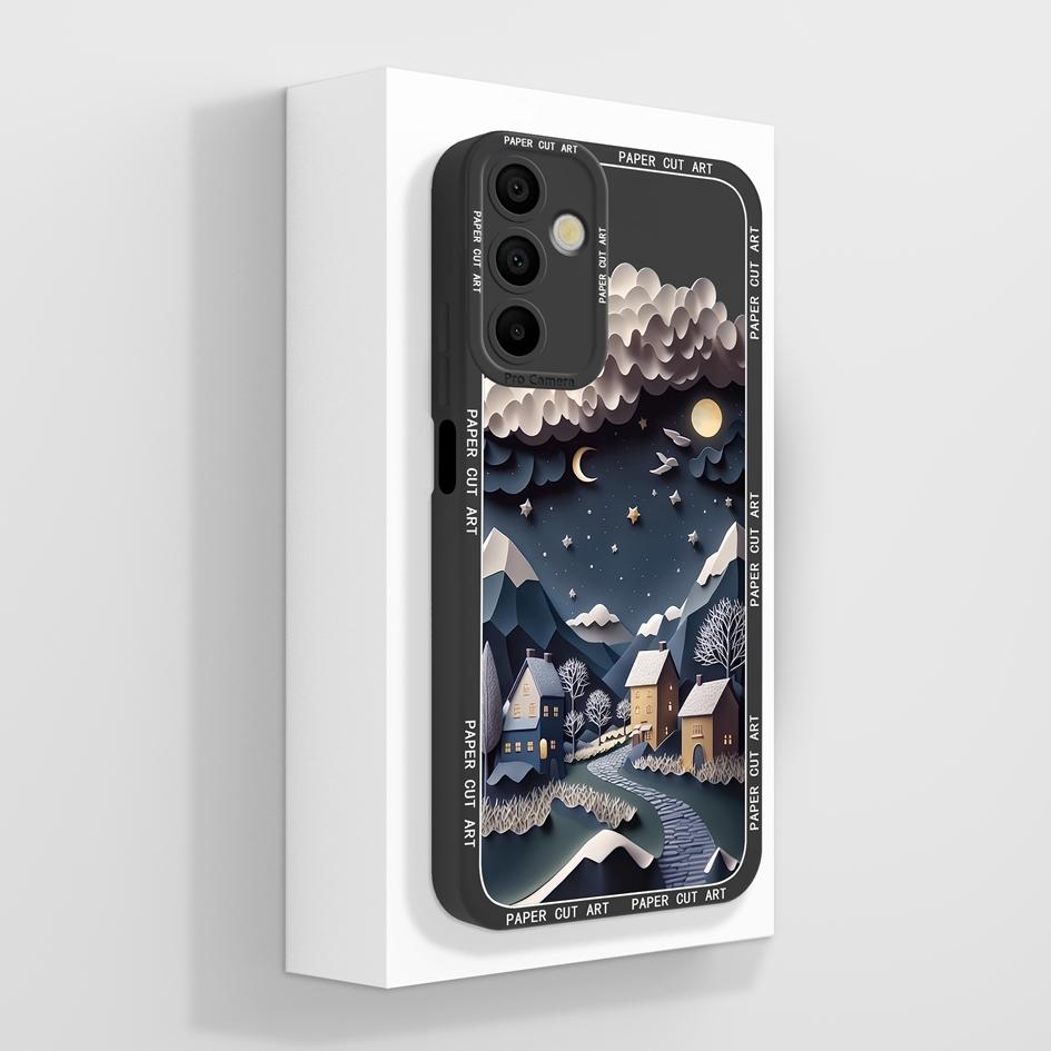 Чехол для телефона Samsung Galaxy A15 A 15 4G 5G. Роскошный модный дизайн. Матовый черный квадрат. Высококачественный мягкий жидкий силиконовый чехол для бампера Samsung.