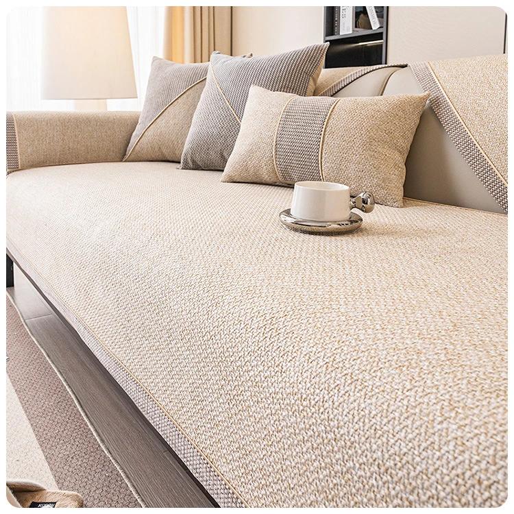 1 шт. Хлопковый и льняной чехол для дивана Four Seasons Universal для гостиной, утолщенный нескользящий чехол для диванной подушки, чехол для мебели от пыли
