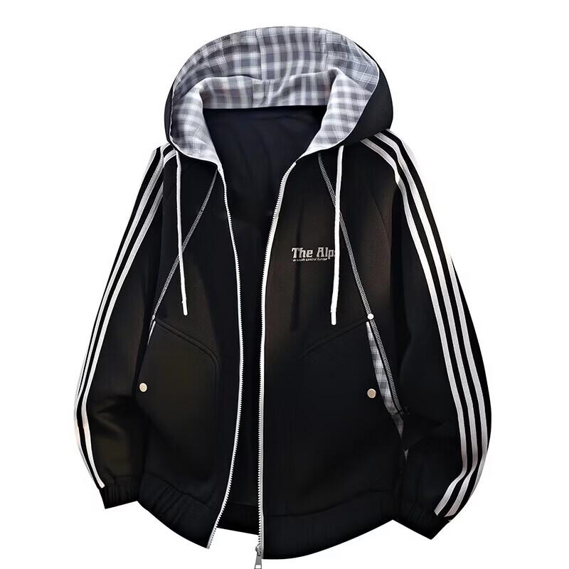 Songxier Men's Casual Hooded Zip-Up Cardigan Sweatshirt