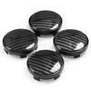 4pcs/set 60mm with 56mm Aluminum+Resin 3D Carbon Fiber Pattern Logo Car Wheel Center Hub Cap Dust-proof Cover Rim Accessories