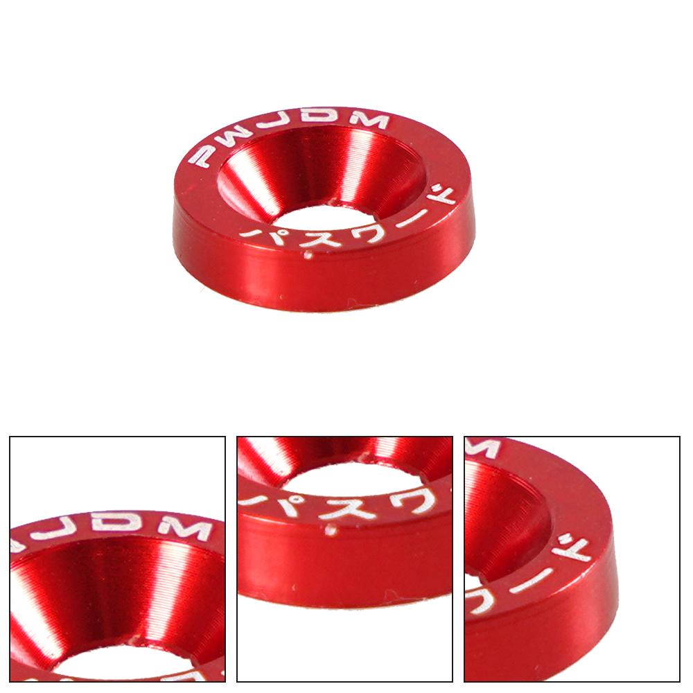 Universal 20Pcs M6 * 20mm JDM Bumper Fender Washer Kit Engine Bay Dress Up Bolts Fasteners Aluminum Concave Hex Screws