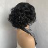 Смешанные серебристо-серые короткие волнистые волосы женские средней длины черный кудрявый парик синтетический натуральный парик для вечеринок повседневный термостойкое волокно
