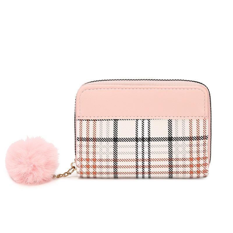 Маленький клетчатый кошелек, женская сумка-клатч, сумка Fresh and Sweet, новая сумка для мелочи.