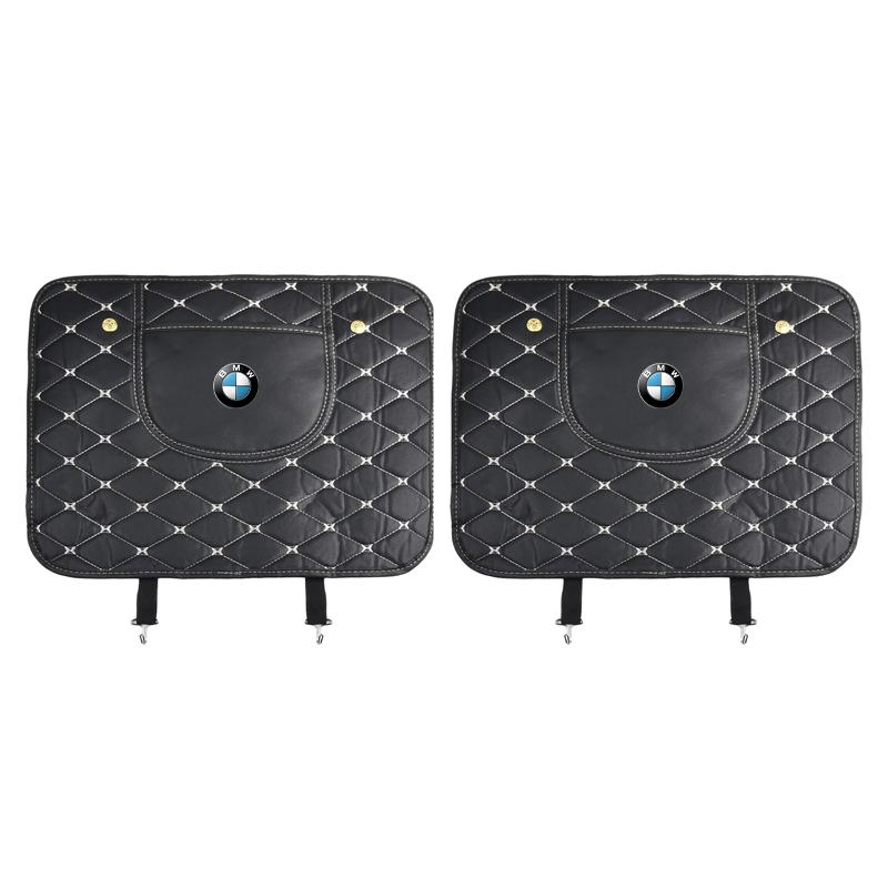 M ЛОГОТИП Автомобильные защитные коврики от ударов ногами PU Кожа Защитная накладка на спинку автосиденья для BMW M X6 X1 X2 X3 X4 X5 X7 E46 E39 E90 E36 E60 E34 E30 F30 E71 F10 F10 E34 E92