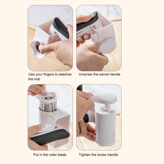 Handheld Rotary Cheese Grater Restaurant Cheese Nut Chocolate Vegetable Grater with Handle