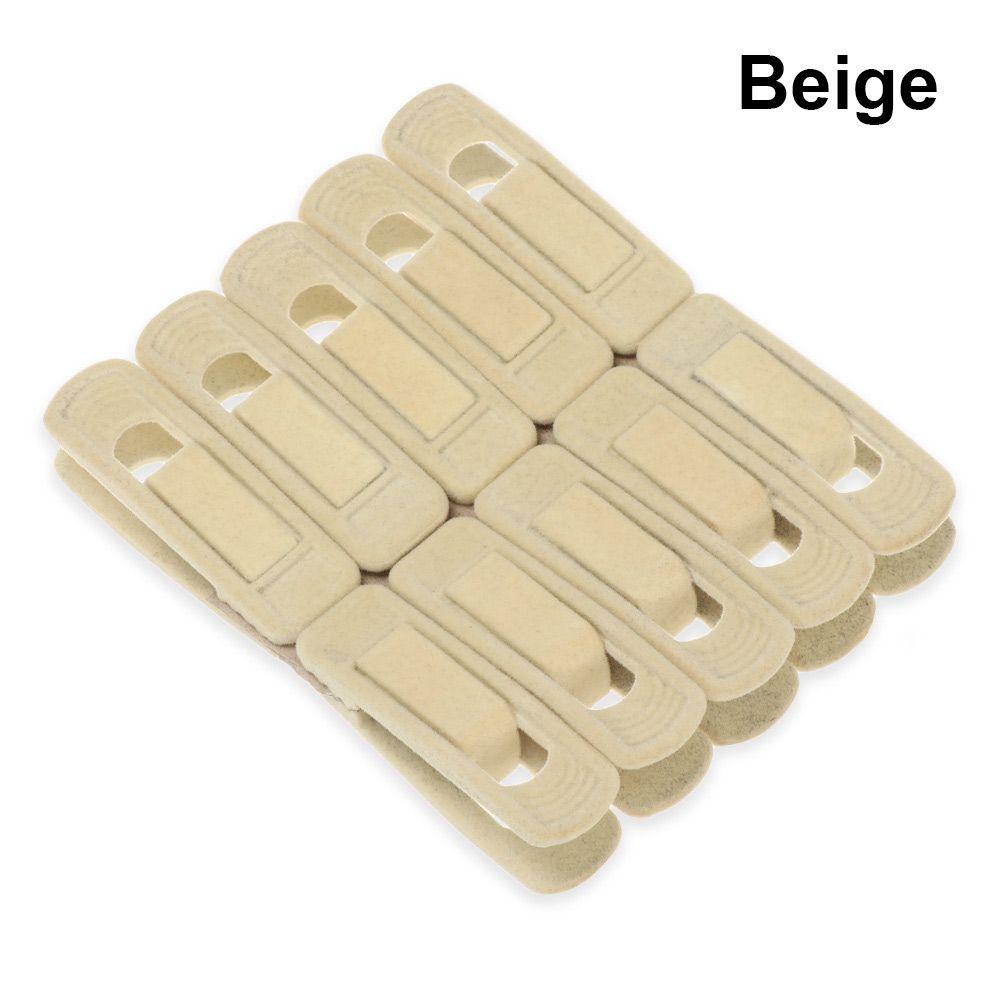 10pcs Storage Bathroom Household Non-slip Coat Holder Hanging Hooks Velvet Hangers Clips Dress Rack