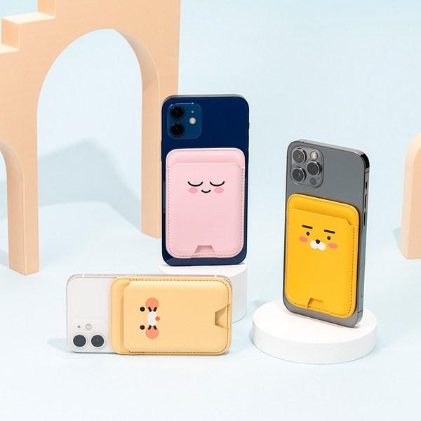 Kakao Friends MagSafe Card Wallet Ryan Apeach Chunsik, Chunsik Face, 1 Piece