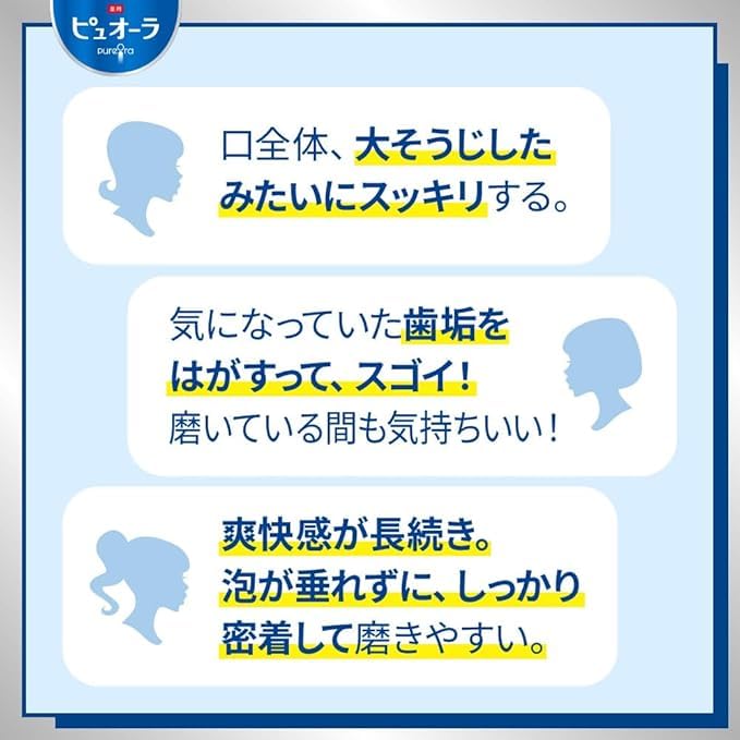 Зубная паста Pyuora Fresh Cassis Большой объем 1,5x 170г 3 шт.