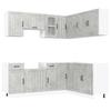11 pc. Kitchen Cabinet Set Lucca Concrete Grey Particleboard