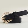 Черный Простой Тонкий Ремень Женский Декоративный Ремень Джинсовый Стиль
