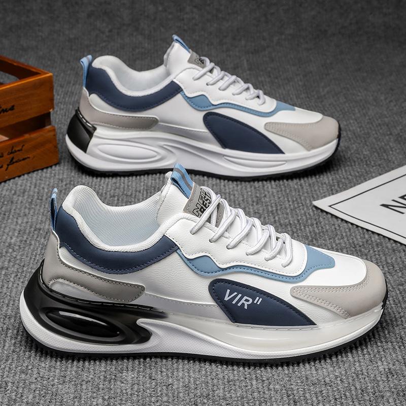 Новые мужские кроссовки для бега с низким вырезом на шнуровке, с мягкой подошвой, дышащие, спортивные, в корейском стиле, трендовые, повседневные, кроссовки-тренажеры для мужчин