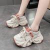 Daddy Shoes Girl 2025 Autumn New Mesh Breathable Sports Casual Shoes Fashion Versatile Thick-soled Inner Heightening Women's Shoes
