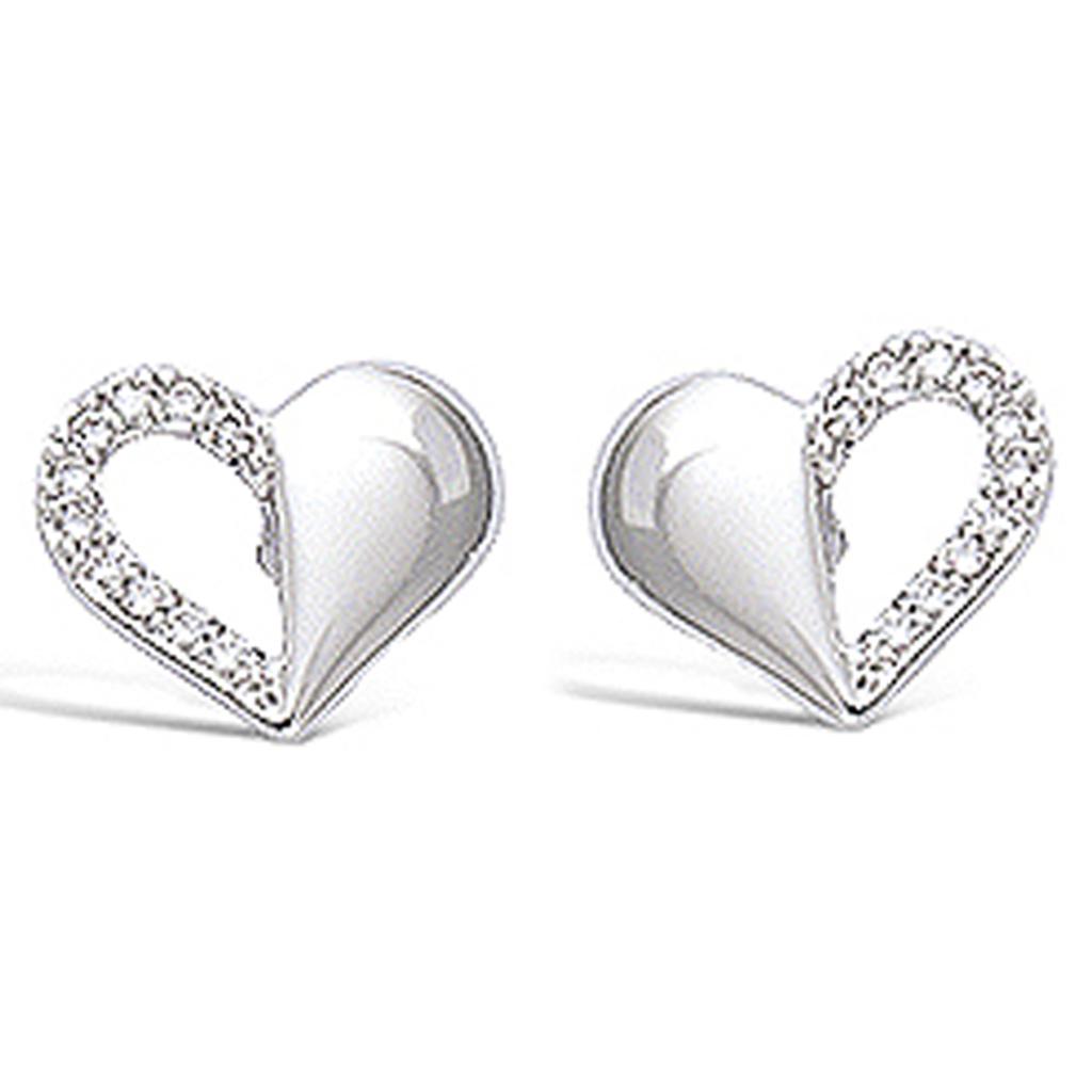 Les Trésors De Lily [N6877] - Silver 'Love' Silver Earrings (rhodium-plated) - 11x11 Mm