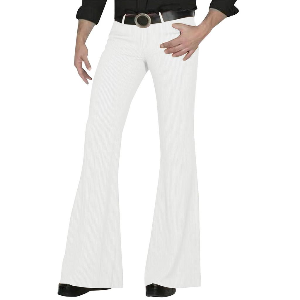 Мужские повседневные модные расклешенные брюки в стиле ретро, длинные брюки