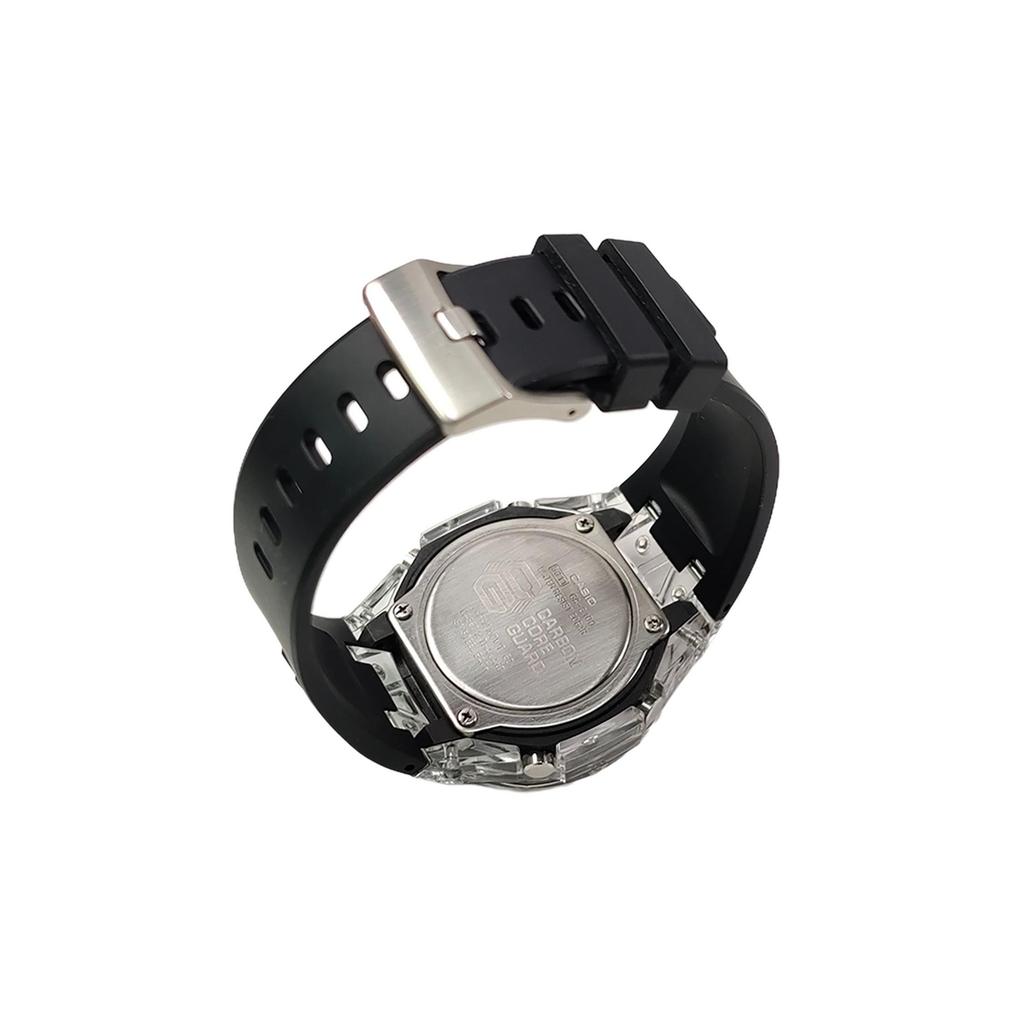 Casio Мужские часы с ЖК-дисплеем и аналоговым двойным дисплеем Серия Black GA-2100-1A1(Watch3--)