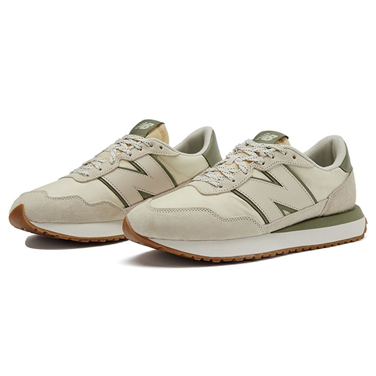 New Balance Niko И Nb 237 Удобная Ткань Свиная Кожа Износостойкие Легкие Кроссовки С Низким Верхом Унисекс кроссовки Светло-зеленый MS237NI1