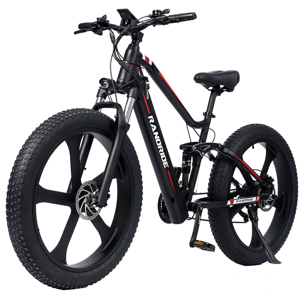 RANDRIDE YX90M 26" Fat Tire E-Bike 1000W 48V13.6Ah, 45km/h Max, 40km Electric / 100km PAS, Hydraulic Brakes