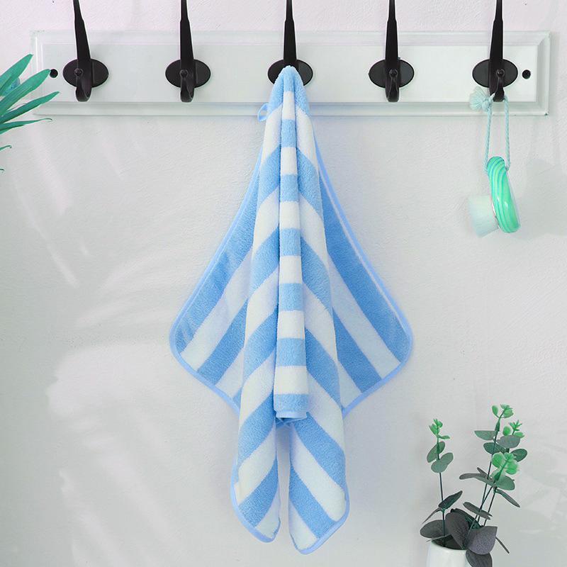 35X75 см полосатые абсорбирующие быстросохнущие банные полотенца мягкие взрослые полотенца для лица и рук коралловый флис полотенца для ванной комнаты и плавания банные полотенца