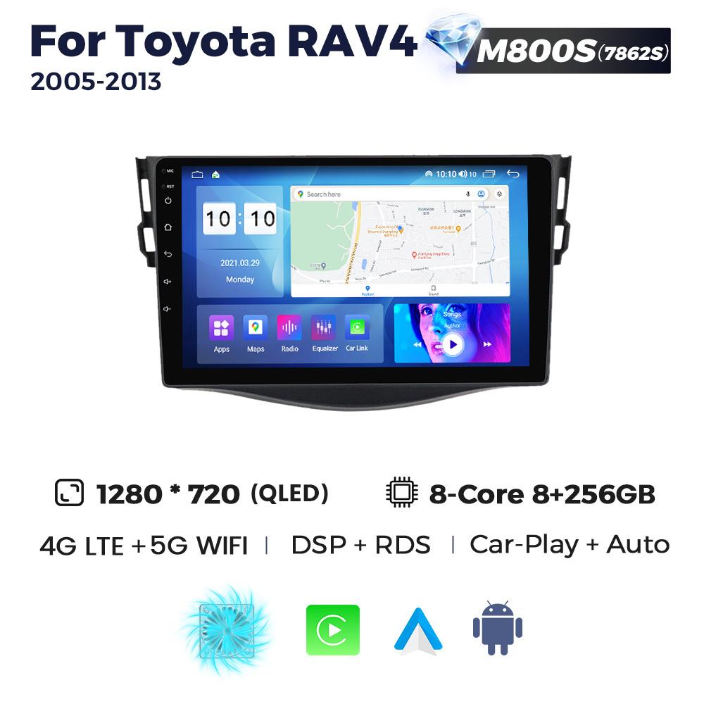 9" Android Auto Carplay автомобильное радио для Toyota RAV4 Rav 4 2005-2013 мультимедийный проигрыватель 2Din DSP навигация GPS 4G LTE стерео без DVD