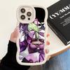 Game GI Kuki Shinobu Mobile Phone Case for iPhone 17 16 15 14 13 12 11 Air Pro Max Plus Wavy Edge TPU Colorful Cover Smartphone