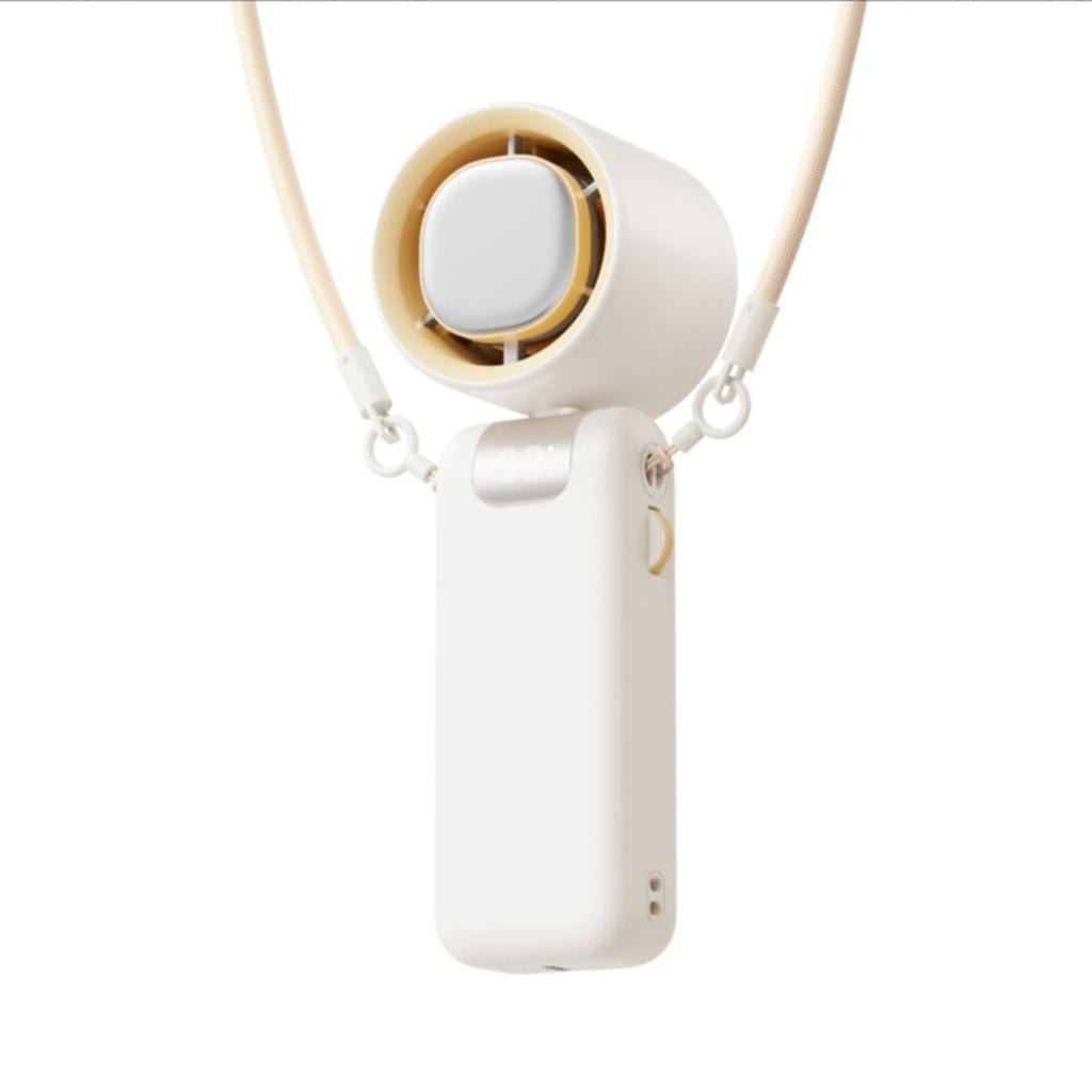 Turbo High-speed Outdoor Folding Handheld Small Fan Portable Usb Charging Digital Display Cooling Neck Fan