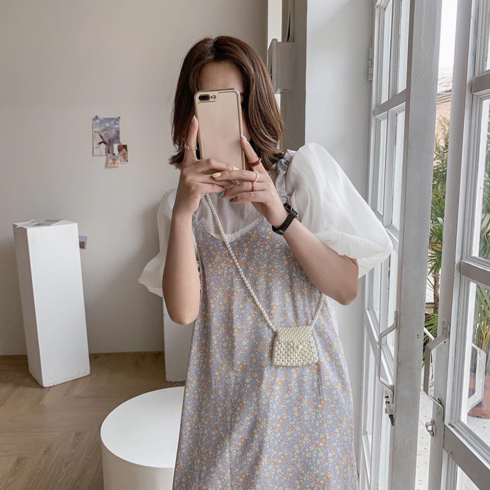 Женская повседневная однотонная сумка-кошелек, повседневная жемчужная мини-сумка-мессенджер с жемчугом, ретро женская сумочка с помадой, сумки на плечо