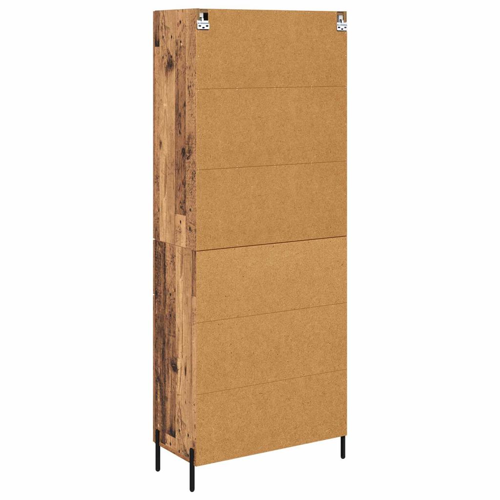 Wall Mounted Highboard Reclaimed Wood Look 69.5 x 34 x 180 cm Engineered Wood
