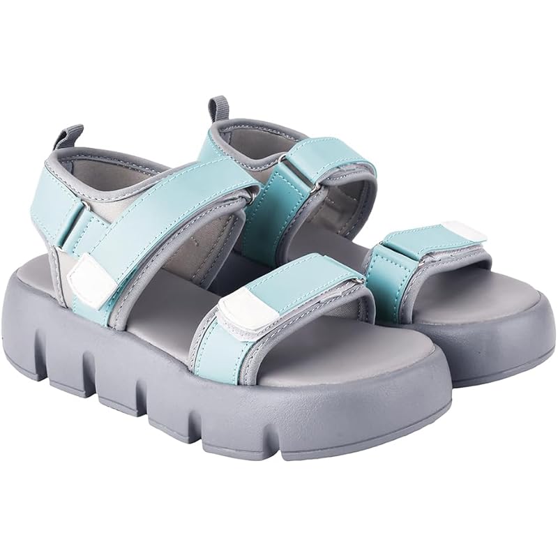 Shoetopia Lightweight Comfortable Trendy Green Sandals For Women & Girls /Uk6-Eu37