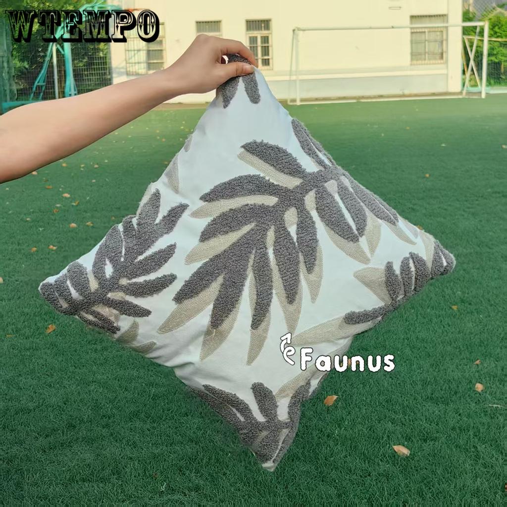 WTEMPO Зеленый лист Подсолнух Гостиная Диван Вышивка Подушка Наволочка