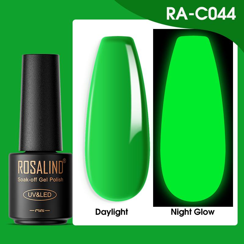 ROSALIND Mini Soak Off eon Luminous Гель-лак Яркий для дизайна ногтей LED/УФ-лампа