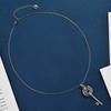 Beating Heart Key Necklace Female Fashion Personality Crystal Smart Collarbone Chain Female Cool