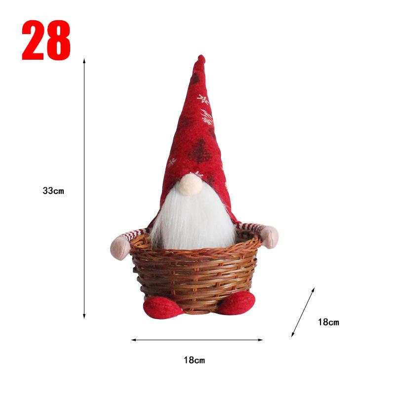 34 Styles Knitted Fabric Swedish Tomte Dwarf Rudolph Gnomes Dwarf Santa Claus Faceless Plush Doll
