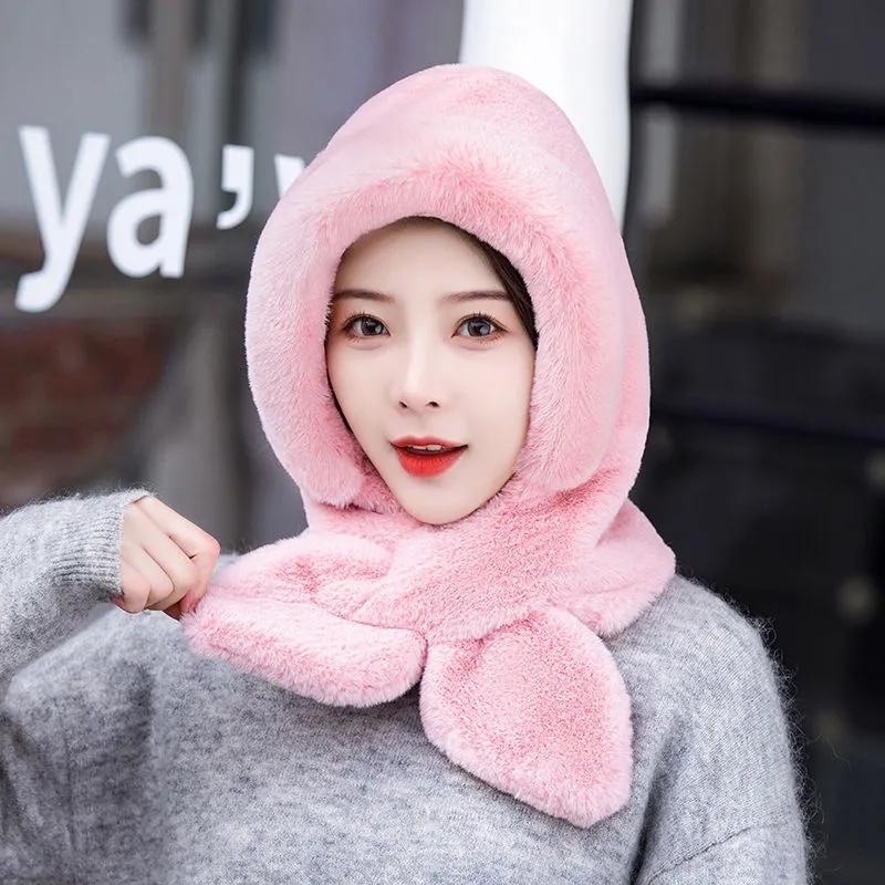 Зимний ветрозащитный утолщенный теплый шарф с защитой головы и ушей. Универсальный велосипедный морозостойкий шарф с капюшоном.