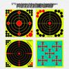 12"x12" Adhesive Yellow Splatter Target Stickers for Shooting Practice