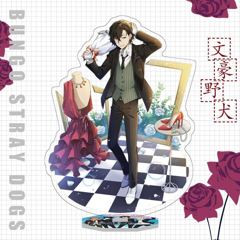 Япония Бунго Бродячие Собаки Аниме Фигурка Акриловая Подставка Модель Игрушки Дазай Осаму Накахара Чуя Рюносуке Акутагава Декор Стола