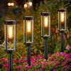 BITPOTT Solar Outdoor Garden Light Bulb Set of Solar LED Automatic Flower Terrace Light, Light, IP65, Waterproof, Color, Stylish, 4, Light, Bright,