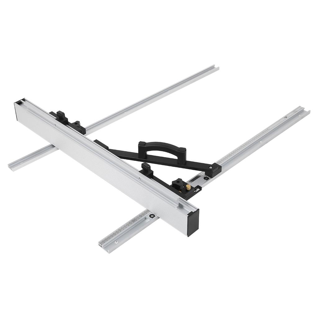 Комплект направляющих для настольной пилы, черный, серебристый, алюминиевый сплав, с ручкой точной регулировки, стол 800 мм, 1000 мм, 800 мм