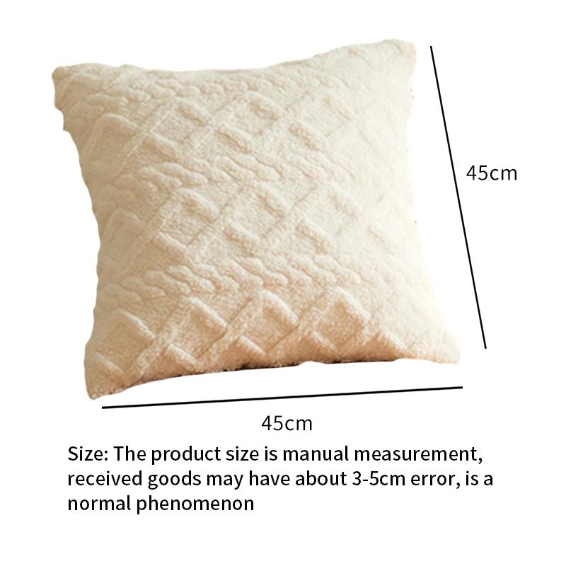 Twist KnittingPlush Pillow Case Vintage Knitted Cushion Cover Simple Cushion Plush Pillow Case Headboard Back
