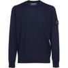 RWS Wool Crewneck Ribbing Sweater Light Pure/Navy Blue Men Streetwear 8115510C4-A0020