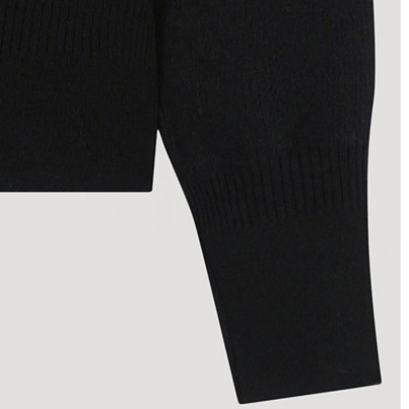 Она S miSS Шерстяной базовый кардиган с V-образным вырезом SSkcdo42110 Bk