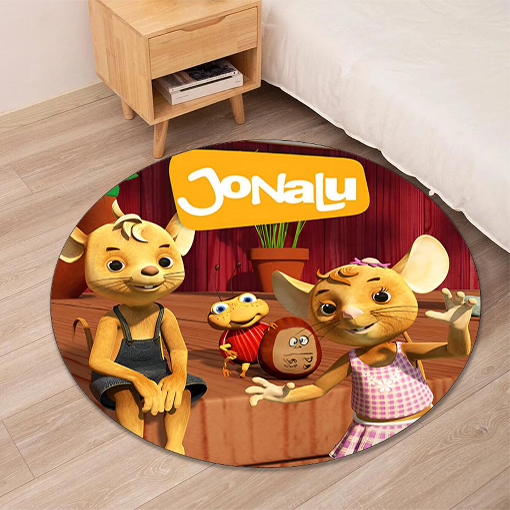 JoNaLu Printed Round Rug Carpet Chair Rug Area Rug Entryway Doormats,for Office Chair Living Room Bedroom Kitchen Room.