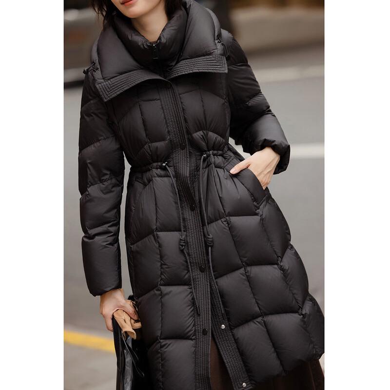 Demana Women's Faux Two-Piece Hooded 90 Duck Down Winter Jacket