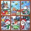 Christmas Decoration Window Stickers Cartoon Elk Santa Claus Snowman Xmas Mirror Stickers Merry Christma Sticker New Year