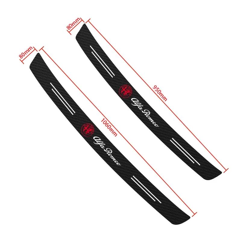 UYDJ1 For Alfa Romeo 2026 Hot Sticker Auto Rear Trunk Protector Carbon Fiber Car Door Sill Sticker For Alfa Romeo Giulia Stelvio Giuli