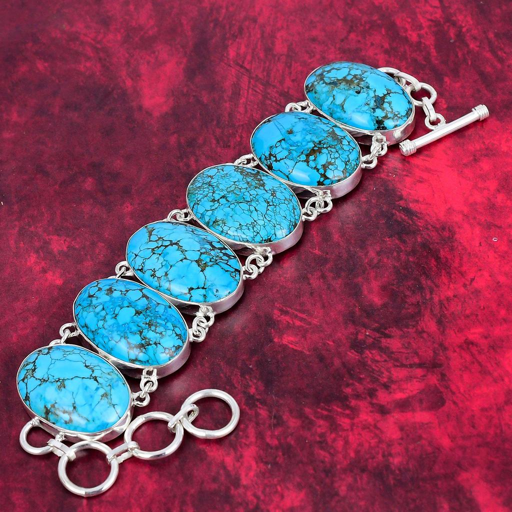 Ювелирные изделия из тибетской бирюзы, комплект ювелирных изделий из ожерелья и браслета ручной работы, ювелирные изделия из стерлингового серебра 925 пробы, красивый комплект ювелирных изделий из бирюзы для нее
