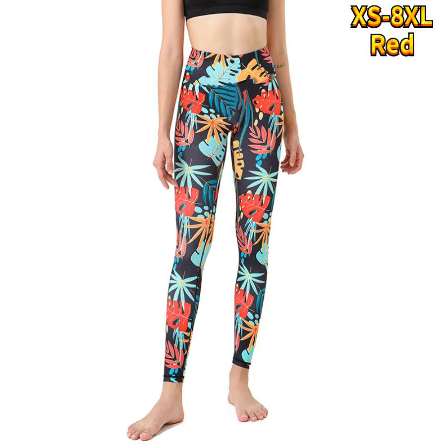 Женские разноцветные эластичные леггинсы с перьями и принтом для йоги, фитнеса, бега, спортзала, спортивных активных брюк