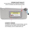 Dasbecan Gray Left Driver Side Sun Visor With Light Compatible With Honda Accord 2008-2017 Replaces# 83280-TA5-A51ZA 83280-TA5-A71ZA