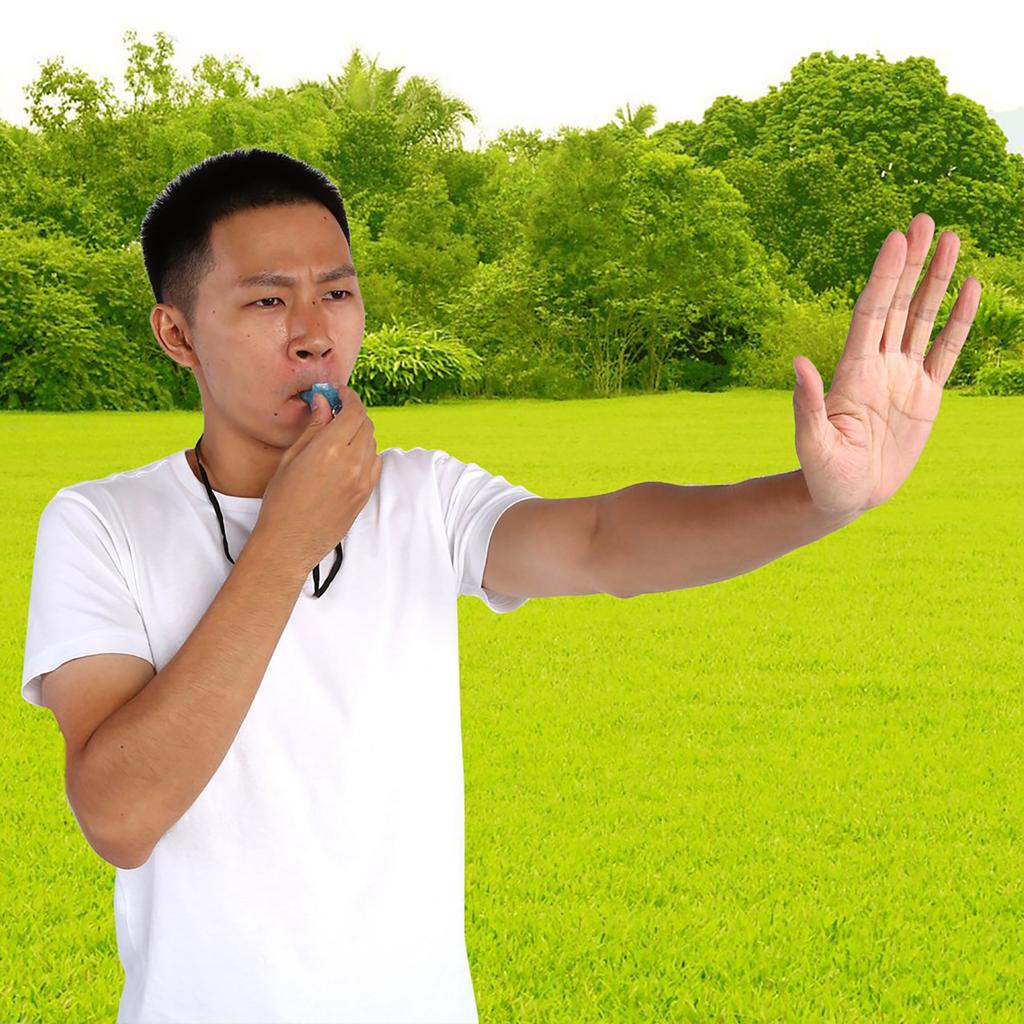 Баскетбольный футбольный свисток рефери аварийного выживания спасательные свистки (Светло-синий)