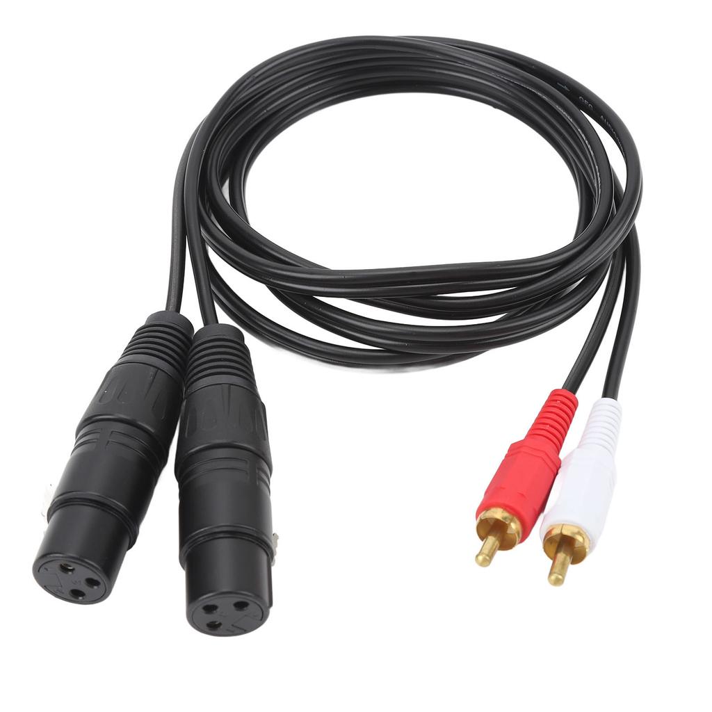 Dual Male To Dual XLR Female Cable 1.5m OFC HiFi Dual XLR Female Adapter Microphone Cord for Amplifi