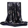 90X90CM Bandannas Four Seasons Fashion Flower Silk Scarves New Print Sunscreen Square Kerchief Europe And America Luxury Shawls